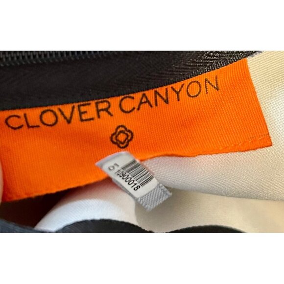 Clover Canyon Modern Elegant Floral & Stripe Scuba Midi Dress Firm Stretch Sz M - Picture 9 of 11